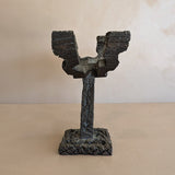 Vintage Paul Evans-Style Brutalist Bronze Candelabra