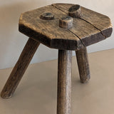 Antique Belgian Wooden Milking Stool