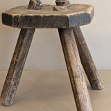 Antique Belgian Wooden Milking Stool