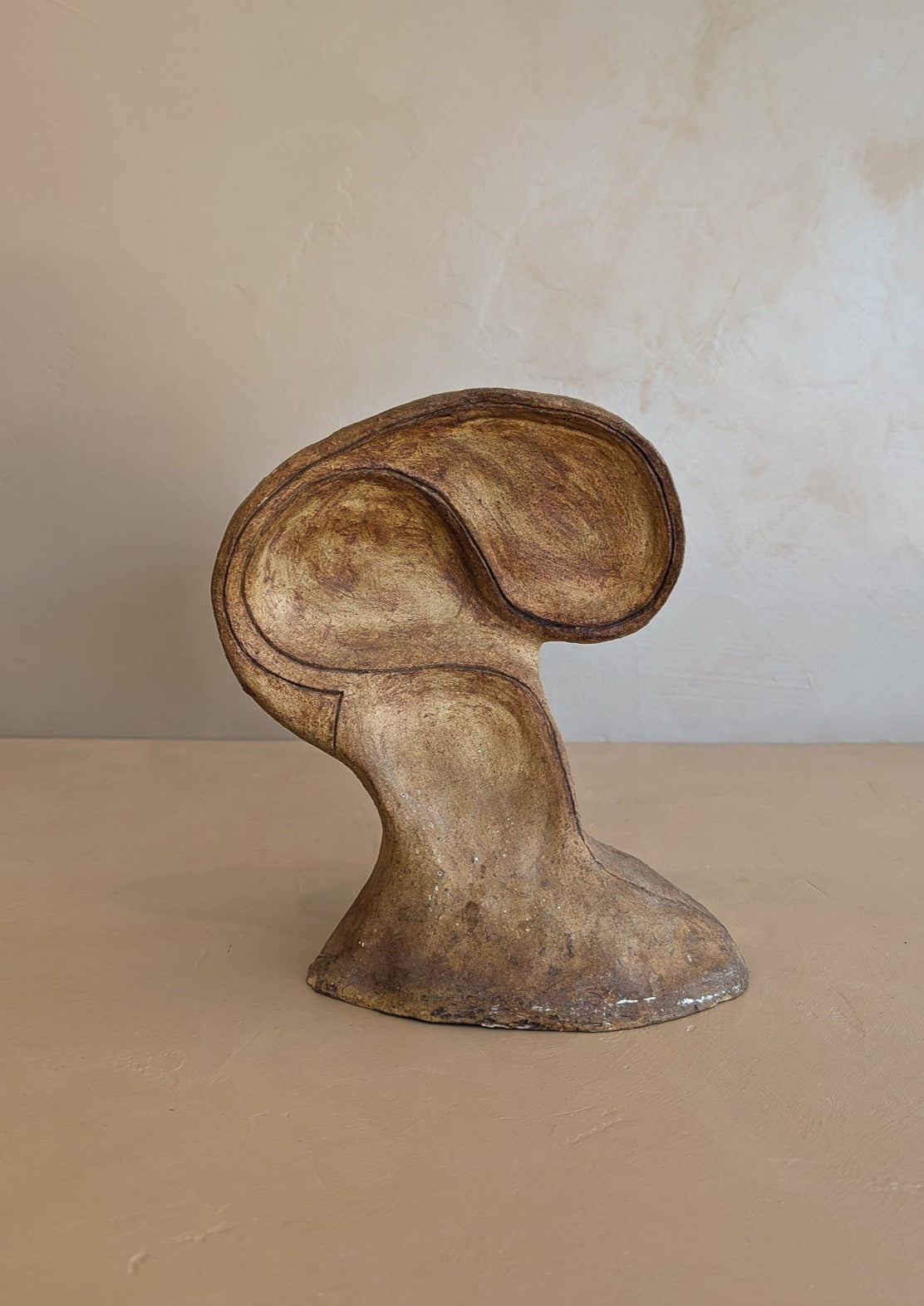 Double-Sided Biomorphic Clay Sculpture