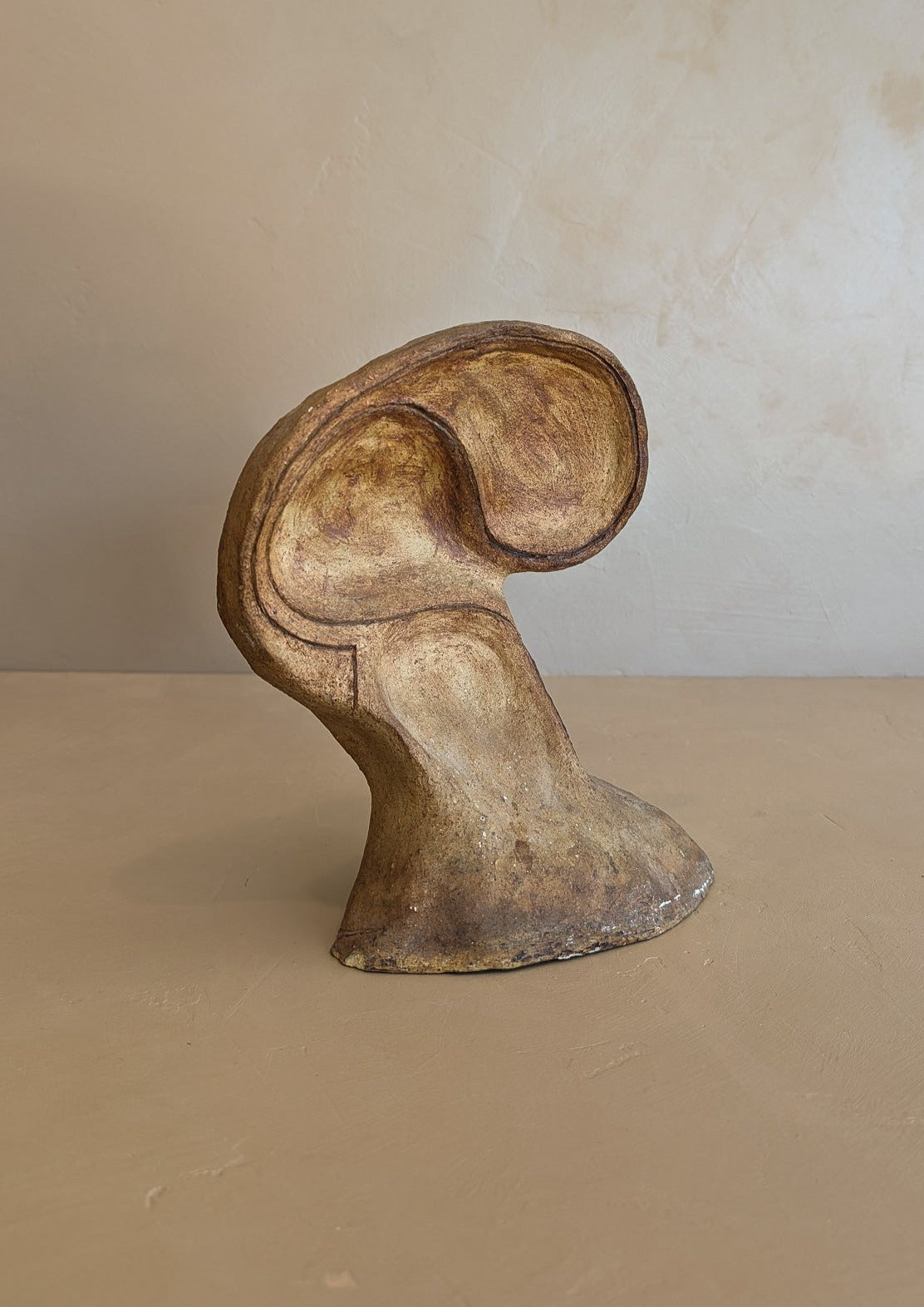 Double-Sided Biomorphic Clay Sculpture