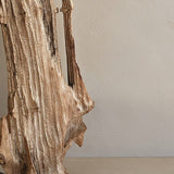 Vintage Driftwood Lamp and Original Textured Shade