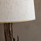 Vintage Driftwood Lamp and Original Textured Shade