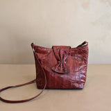 Vintage Pierre Cardin Oxblood Genuine Eel Skin Purse