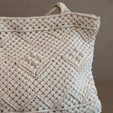 Vintage Cream Macrame Purse