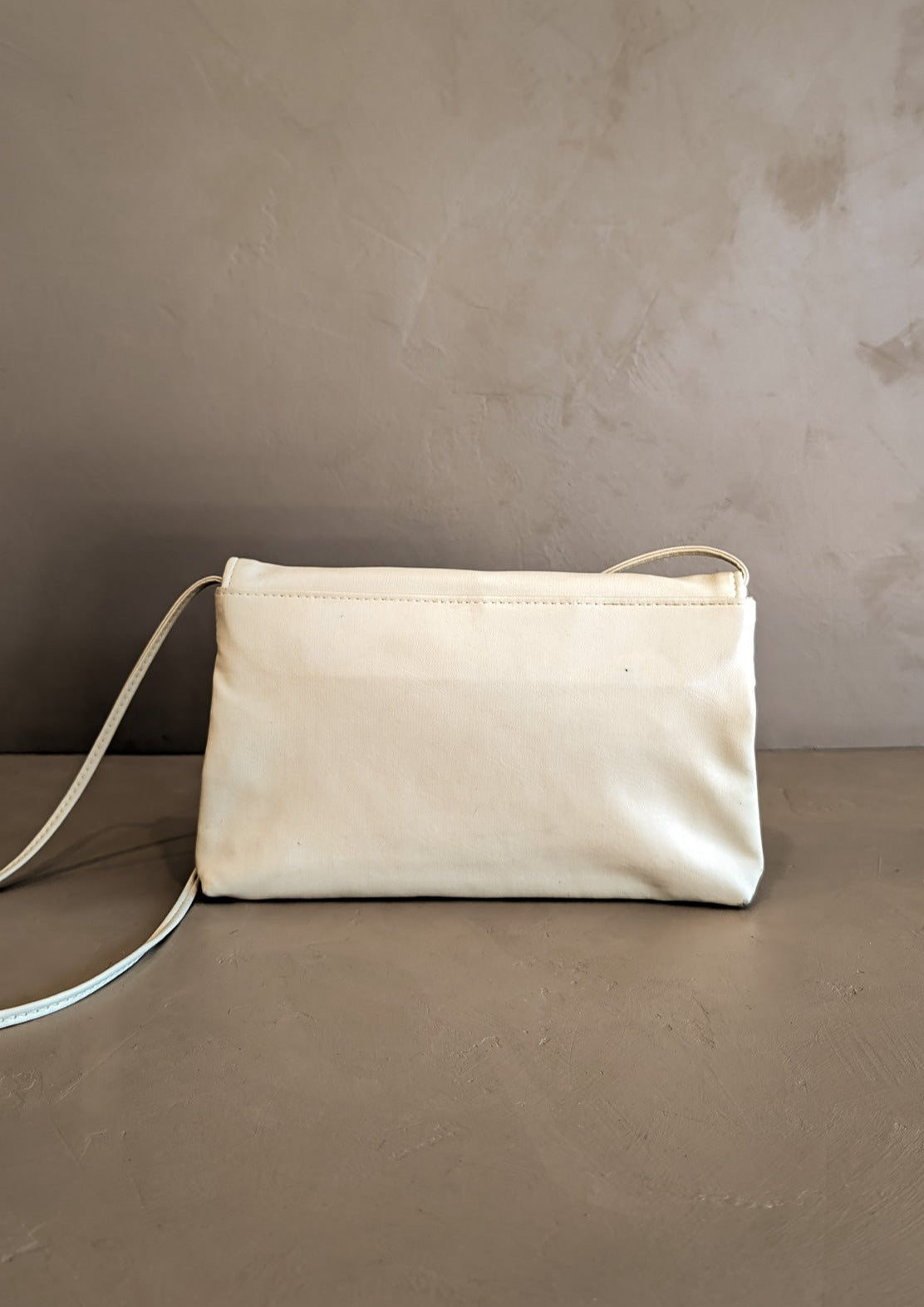 Vintage Double Pocket Cream Purse