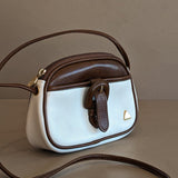 Petite Vintage Brown and White Liz Claiborne Crossbody Purse