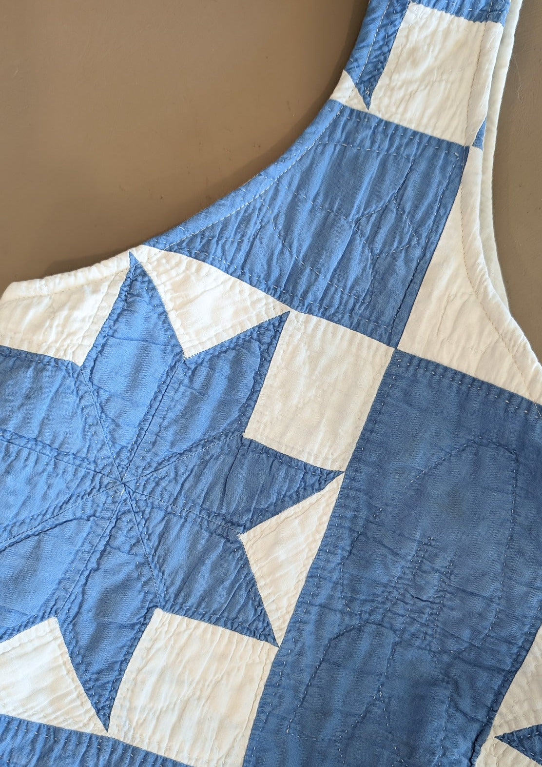 Vintage Handmade Blue and White Quilt Purse