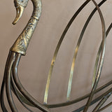 1960s Maison Jansen Attributed Brass Swan Magazine Rack