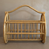 Unique Vintage Rattan Magazine Rack