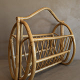 Unique Vintage Rattan Magazine Rack