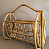 Unique Vintage Rattan Magazine Rack