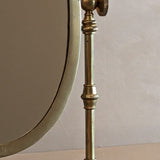 Vintage English Brass Tabletop Shaving/Vanity Mirror