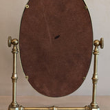 Vintage English Brass Tabletop Shaving/Vanity Mirror