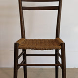 Vintage Italian Wood and Rope Accent Chair