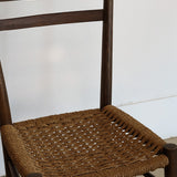 Vintage Italian Wood and Rope Accent Chair