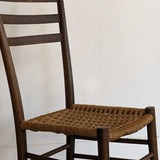 Vintage Italian Wood and Rope Accent Chair