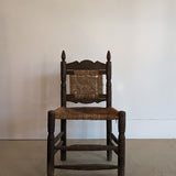 Vintage Mexican Wood and Woven Accent Chair