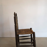 Vintage Mexican Wood and Woven Accent Chair