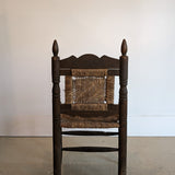 Vintage Mexican Wood and Woven Accent Chair