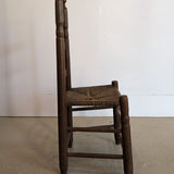 Antique Ladder Back Chair with Woven Seat