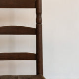 Antique Ladder Back Chair with Woven Seat