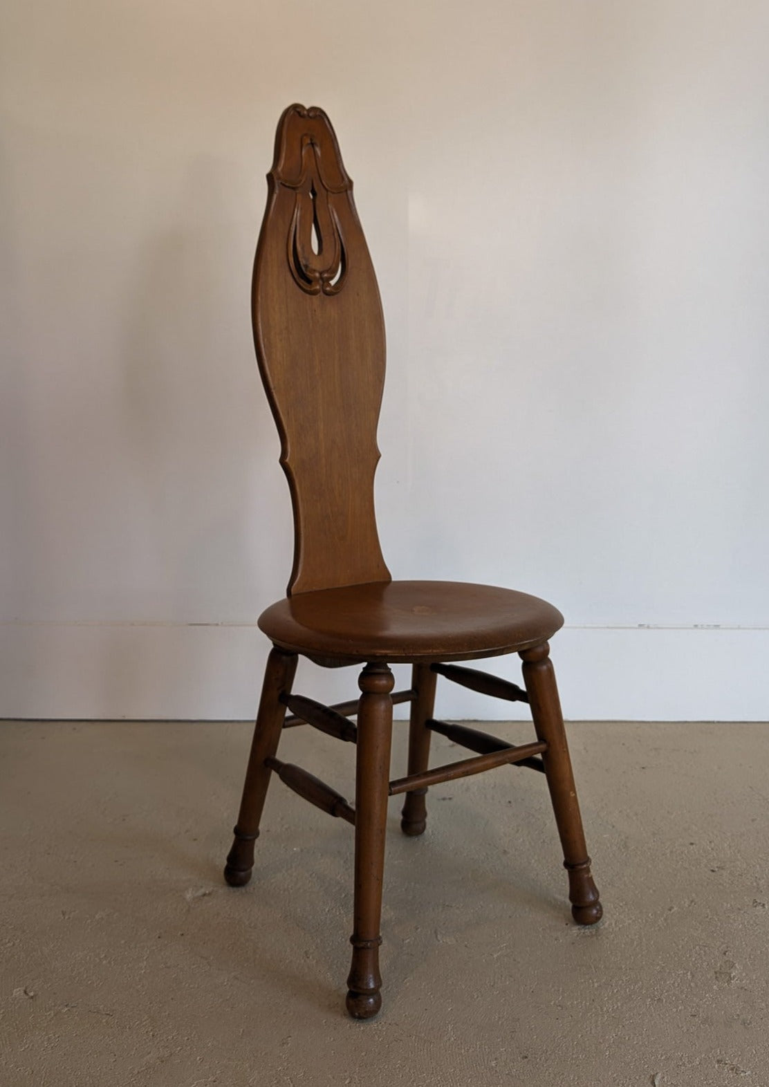 Antique Welsh Wooden Spinning Chair