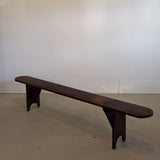 Vintage Handmade Deep Red Primitive Wooden Bench