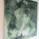 "Together" Original 36" x 36" Green Abstract Painting