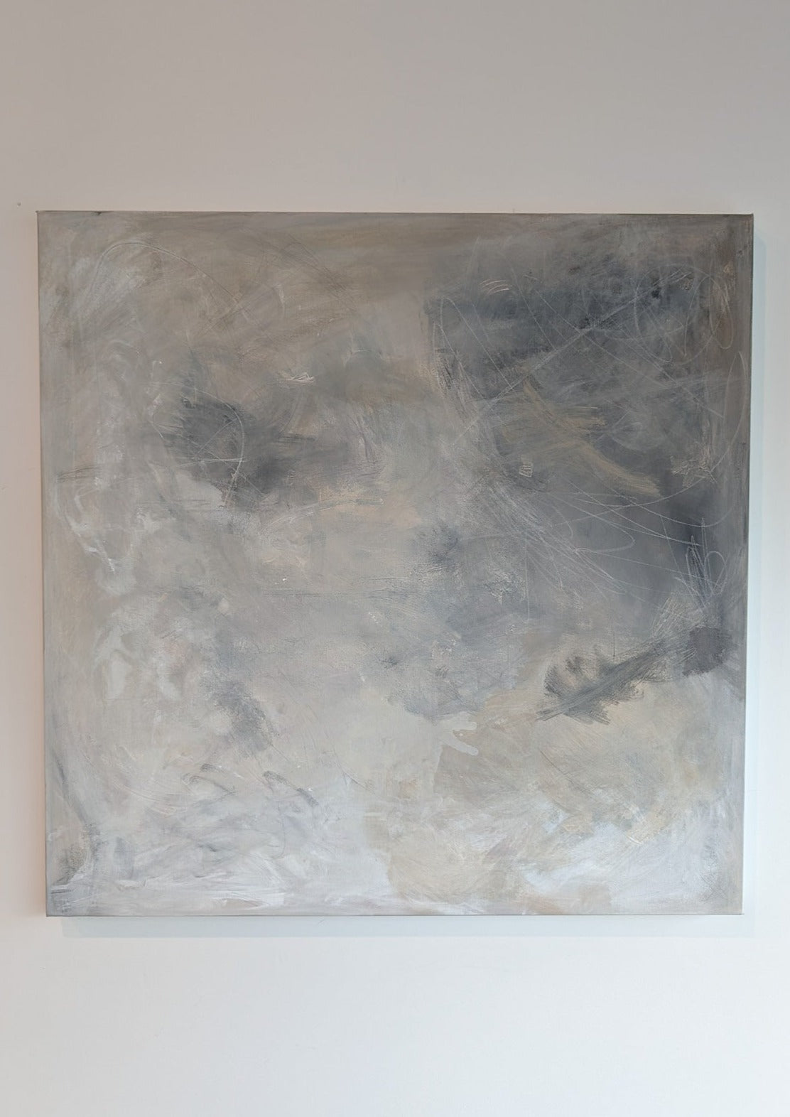 "I Must" Original 36" x 36" Large Neutral Abstract Painting