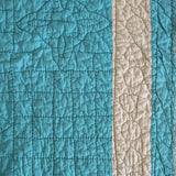 1930s Vintage Double Irish Chain Quilt with Peach and Teals 78" x 60"