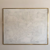 60" x 48" Large Vintage x Levity Original Textured Abstract Artwork with Gold Frame