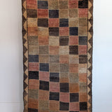 Vintage Gabbeh Checkered Rug 6'9" x 3'5"