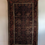 Antique Late 19th Century Persian Baluch Rug 6'8" x 3'8"