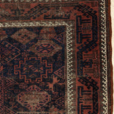 Antique Late 19th Century Persian Baluch Rug 6'8" x 3'8"