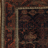 Antique Late 19th Century Persian Baluch Rug 6'8" x 3'8"