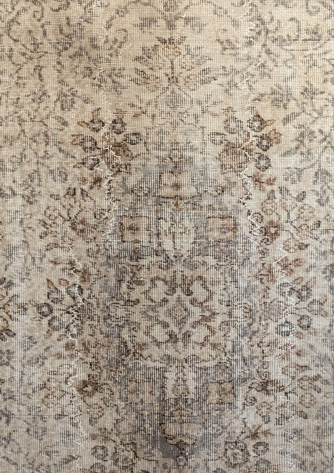 Vintage Neutral Turkish Rug 9'3" x 5'5"