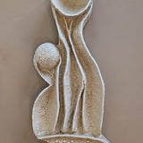 Unique Heavy Biomorphic Plaster and Sand Hanging Wall Sculpture