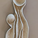 Unique Heavy Biomorphic Plaster and Sand Hanging Wall Sculpture