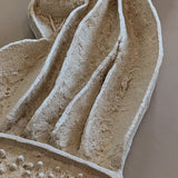 Unique Heavy Biomorphic Plaster and Sand Hanging Wall Sculpture