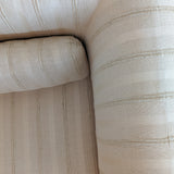 Postmodern Vintage Three-Seater Sofa with Original Custom Cream Raw Silk Upholstery