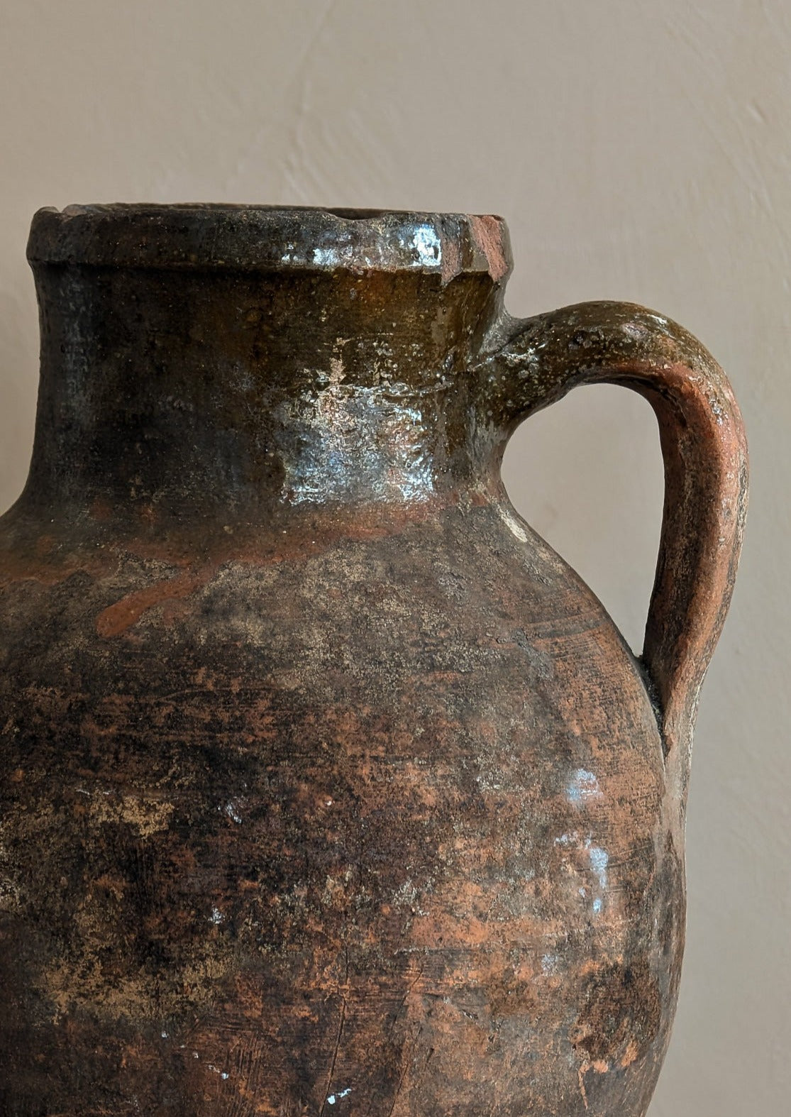 Vintage Turkish Olive Oil Jug