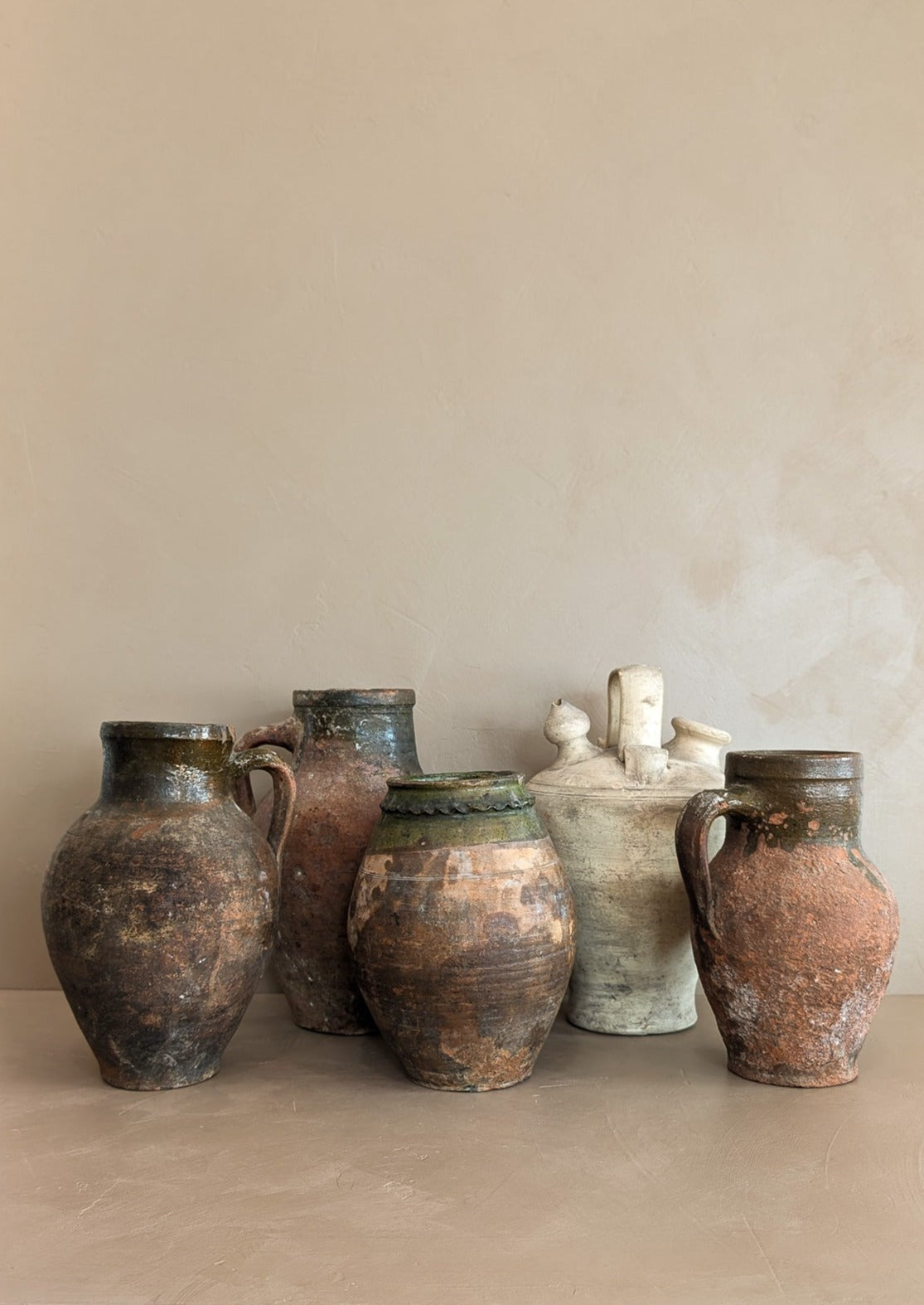 Vintage Turkish Olive Oil Jug