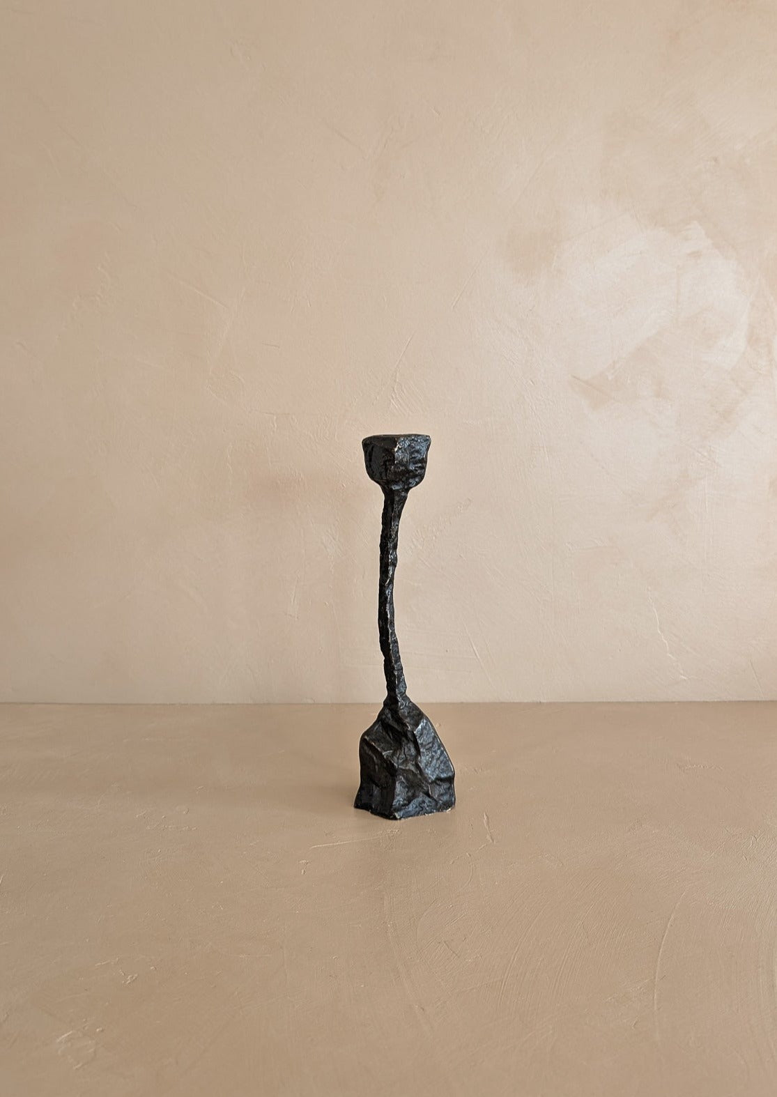 Vintage Brutalist Bronze Paul Evans-Style Candleholder