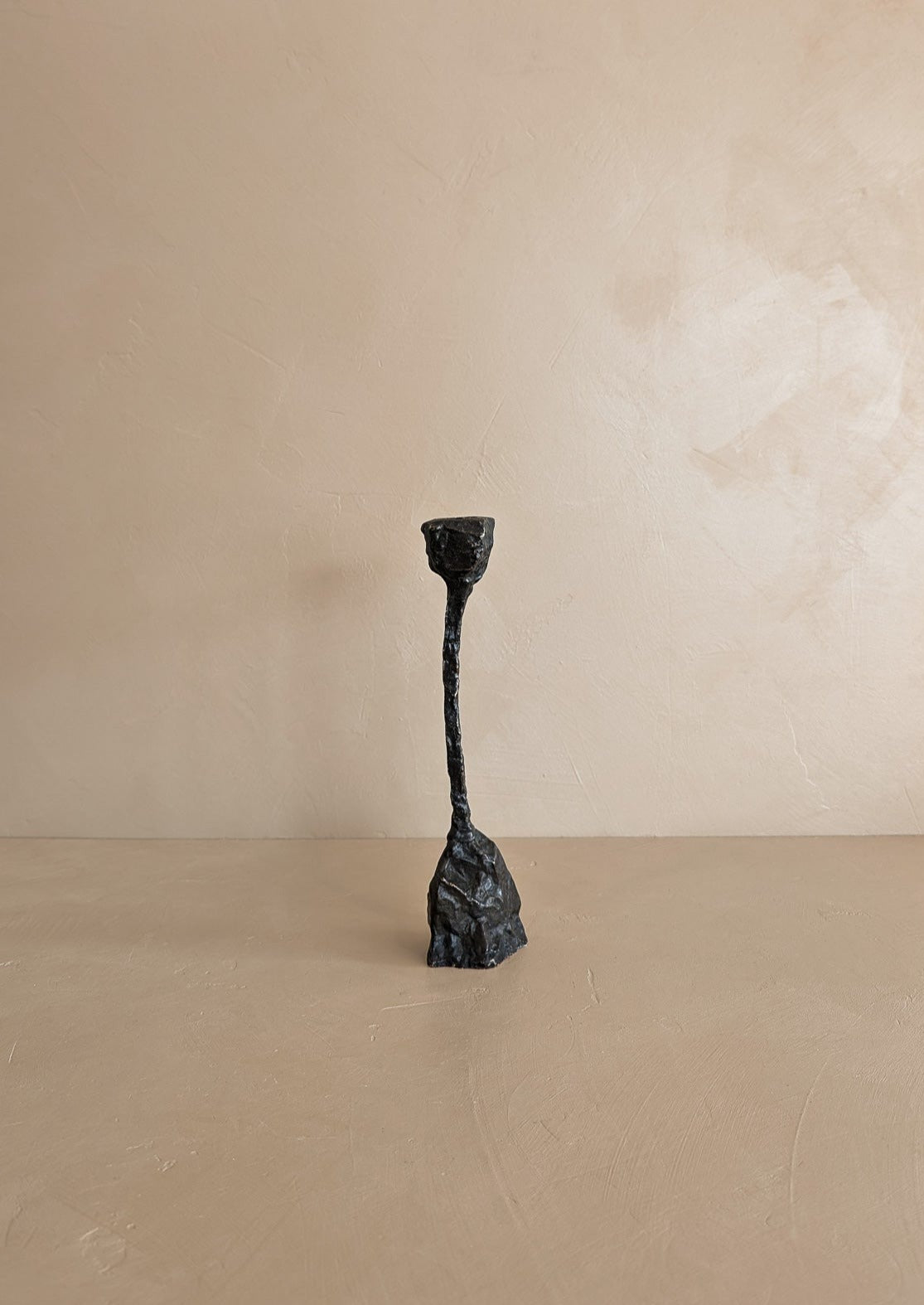 Vintage Brutalist Bronze Paul Evans-Style Candleholder