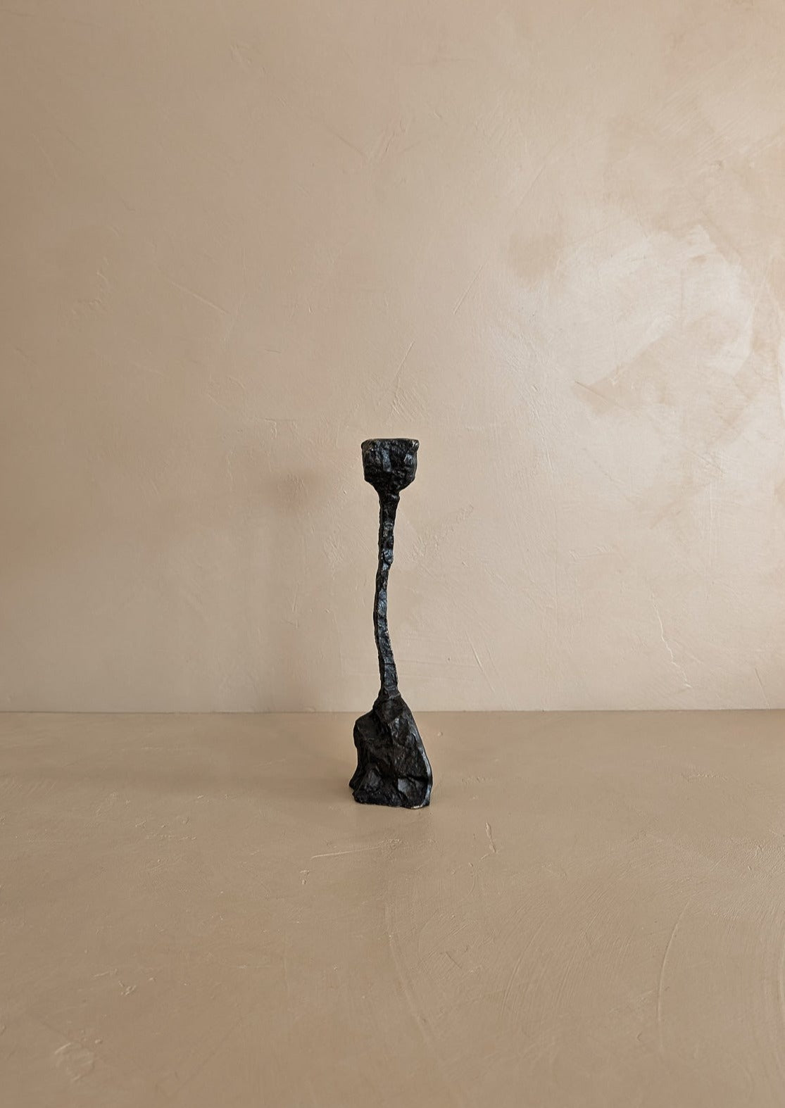 Vintage Brutalist Bronze Paul Evans-Style Candleholder