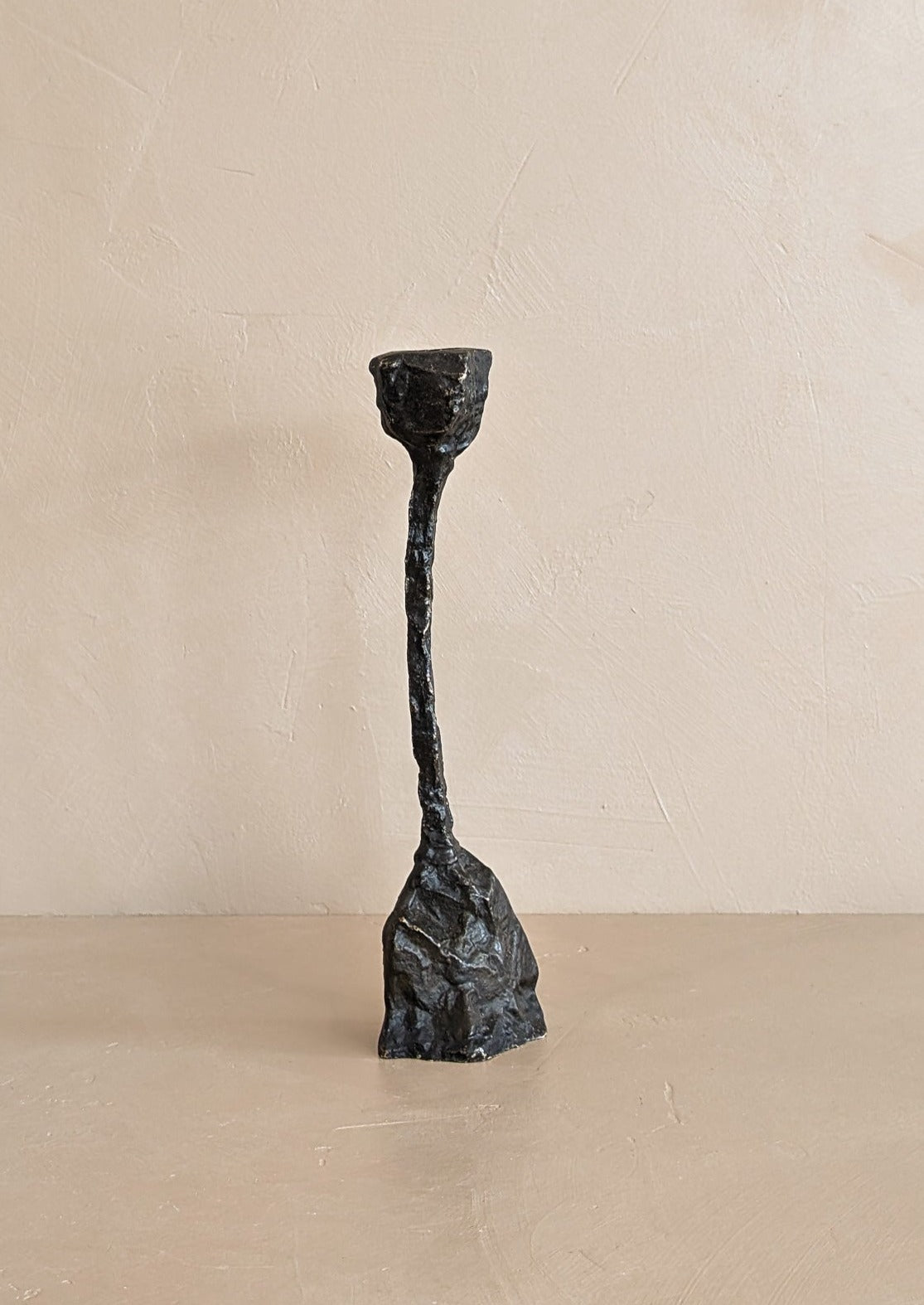 Vintage Brutalist Bronze Paul Evans-Style Candleholder