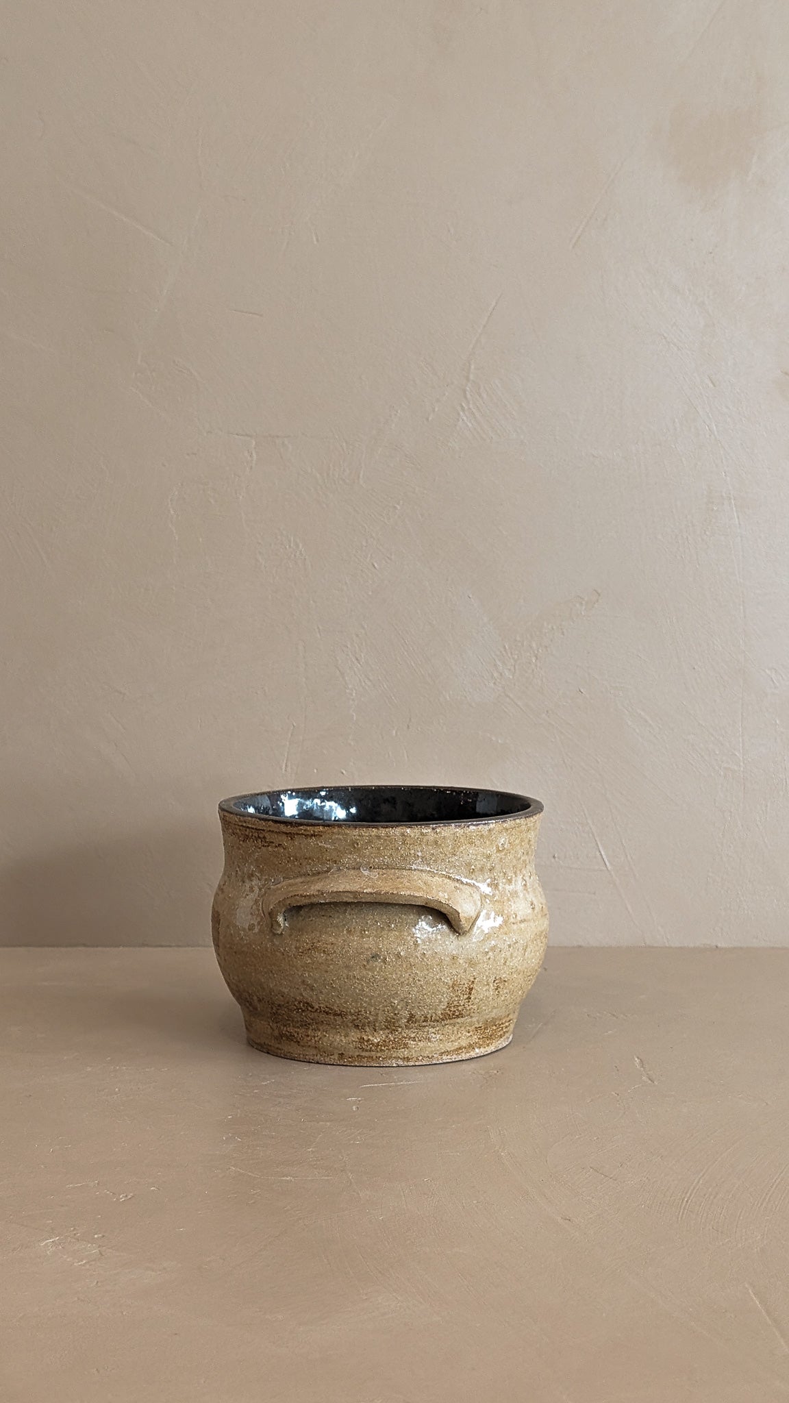 Handmade Handled Neutral Bowl/Vase