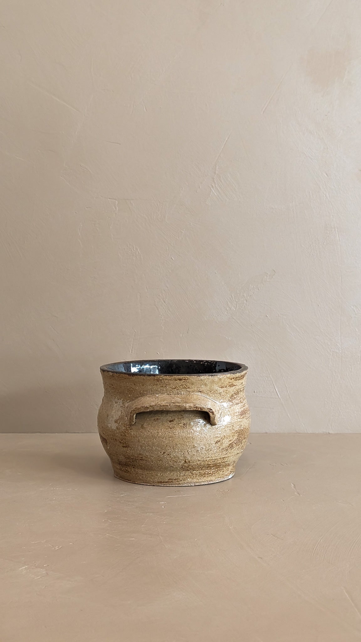 Handmade Handled Neutral Bowl/Vase