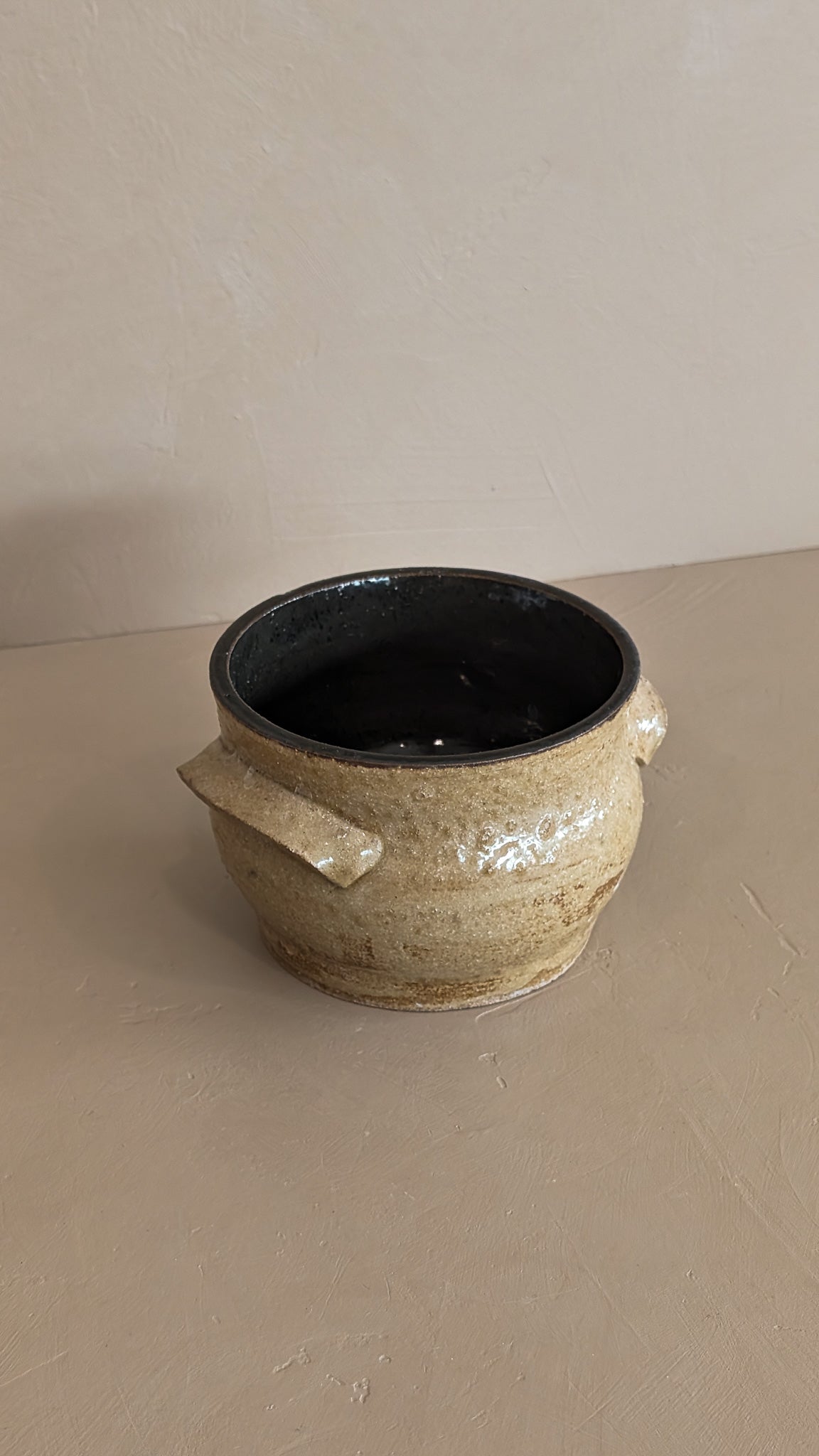 Handmade Handled Neutral Bowl/Vase